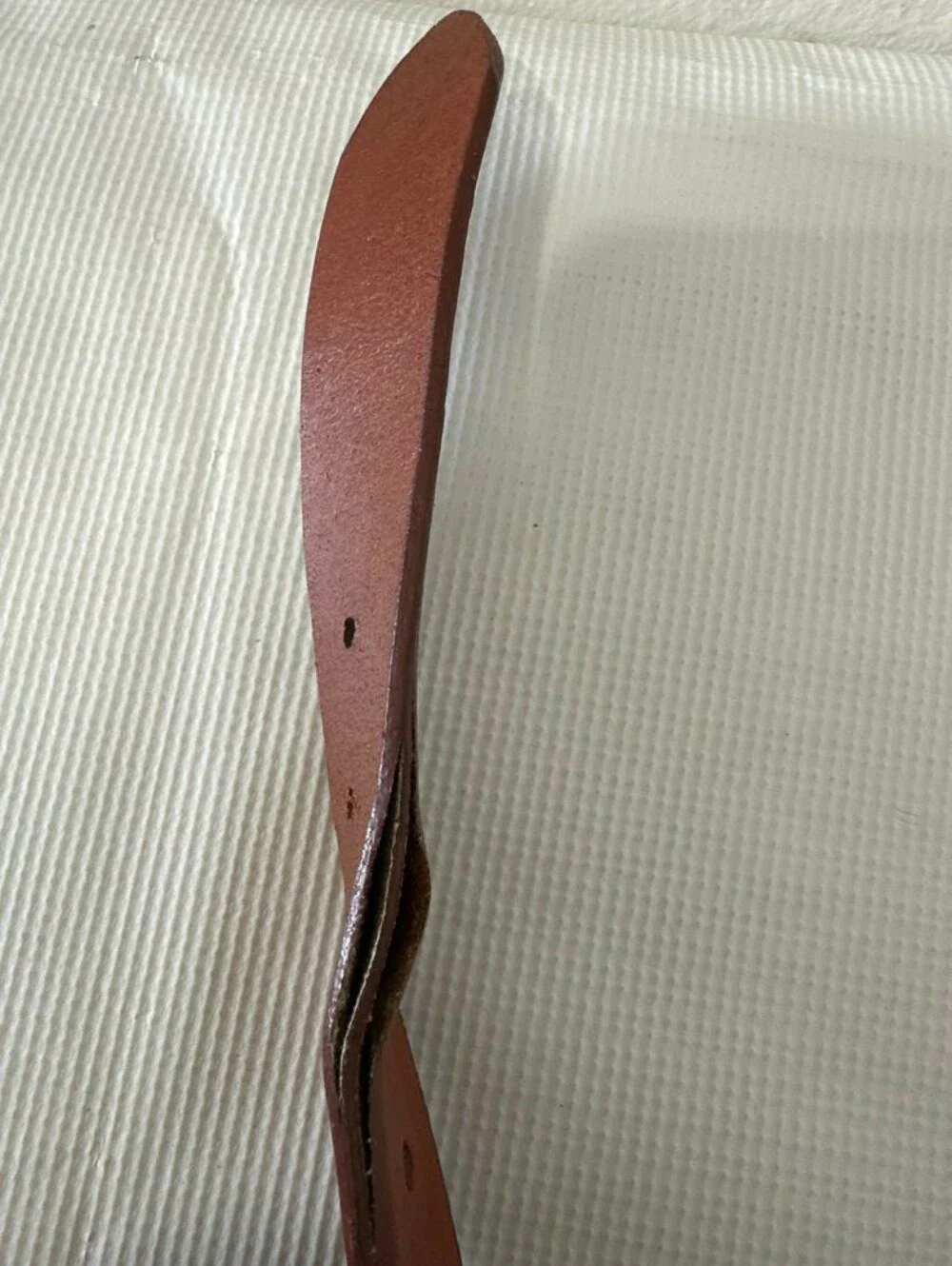 Vintage KENNETH COLE Brown Leather Belt Silver Buckle